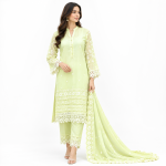 Pista Green Lace Embroidered 3-Piece Suit