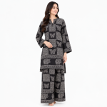 Grey Paisley Block Print Co-ord Set (Original Ajrak)